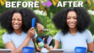 2 WAYS how to combdetangle matted thick curly hair step by step  best producttools haul [upl. by Kieffer489]