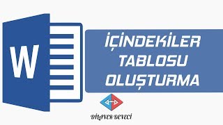 Word  İçindekiler Tablosu Oluşturma [upl. by Oiratno82]