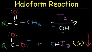 Haloform Reaction Mechanism With Methyl Ketones  Iodoform Test [upl. by Salamone]