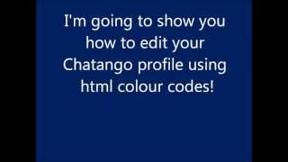 How to edit your Chatango account using html codes [upl. by Nerret]