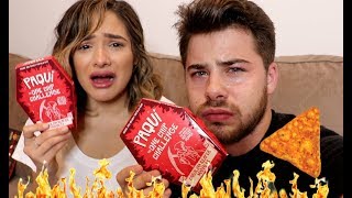 THE WORLDS HOTTEST CHIP One Chip Challenge⎮Carolina Reaper Ft Chachi Gonzales [upl. by Afatsum]