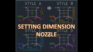 DRAFTER AUTOCAD 2D PART 38 SETTING DIMENSION NOZZLE NEW [upl. by Chlo]