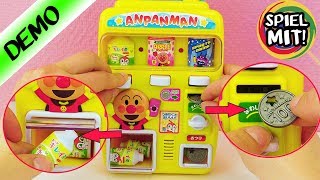 GETRÄNKEAUTOMAT für zuhause  Süßer Asia Candy Spielautomat für Puppen oder Kaufmannsladen Anpanman [upl. by Ireg]