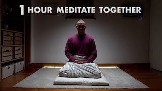 1 Hour Meditate Together in Silence [upl. by Llesirg]