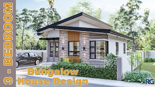 3Bedroom Bungalow House Design 1000 x 800 m [upl. by Ateuqram]