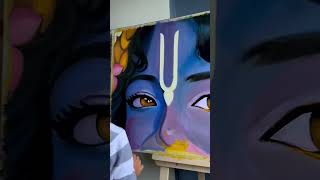 Krishna eyes painting ✨❣️ trending status yt subscribe art shorts [upl. by Nitsyrk]