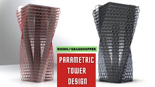 Grasshopper Tutorial  Parametric Tower  Exoskeleton [upl. by Hirai]