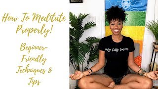 How to Meditate for Beginners MEDITATION TECHNIQUES TO STOP MIND CHATTER [upl. by Aonehc640]