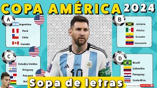 Copa América 2024 Sopa de letras sopadeletras copaamérica2024 shorts futbol video [upl. by Ardnekahs61]