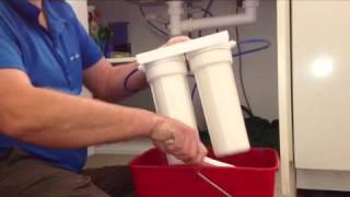 How to change water filter cartridges under sink [upl. by Church]