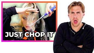 Hairdresser Reacts to Hime Haircut Fails [upl. by Froma]