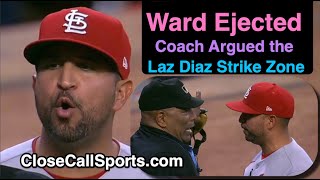 E220  Laz Diaz Ejects Turner Ward Says quotGet Outquot After Dugout Complaint of Strike Call in Atlanta [upl. by Alleda]