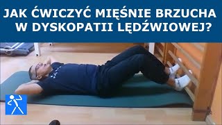 Ćwiczenia na mięśnie brzucha w dyskopatii lędźwiowej  Gorset mięśniowy  Siła stabilizacja  🇵🇱 🇪🇺 [upl. by Ricardama511]