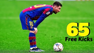 Lionel Messi  All 65 Free Kick Goals in CareerHD [upl. by Pachton]