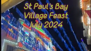 MALTA  St Paul’s Bay Village Festa summer traditions feast2024 malta 26724 [upl. by Aikemit419]