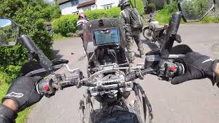 Salisbury Plain green lanes and byways Bike drop and Whiskey throttle during charity group ride [upl. by Zsuedat217]