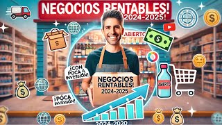 5 NEGOCIOS 💼 RENTABLES CON POCA INVERSIÓN 💰 DE FORMA FÍSICA 🏬 PARA 2024 Y 2025 [upl. by Pelmas]