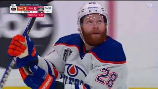 Connor Brown of the Edmonton Oilers scores shorthanded goal vs Panthers Game 5 Cup Final 18062024 [upl. by Haeli468]