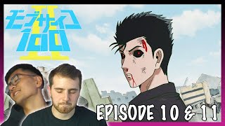 SHIMAZAKI BODIES EVERYONE  BOSS REVEALS HIS POWERS  Mob Psycho 100 Season 2 Episode 1011 REACTION [upl. by Fakieh336]