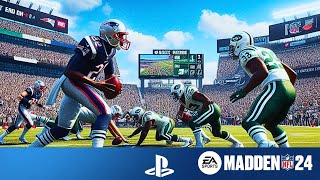 MADDEN 24 Patriots vs Jets GAMEPLAY [upl. by Atnoek]