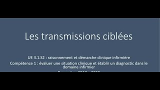 Écrire vos transmissions ciblées raisonnementclinique [upl. by Eniksre597]