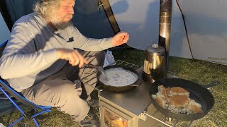 Winter Camping  Cast Iron Cooking  Delaware State Park Ohio [upl. by Carpet]