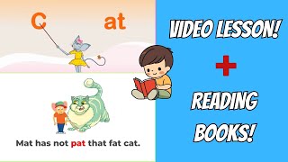 Preschool Reading Lessons 3Letter Blending Sight Words Reading Books [upl. by Ytirev]