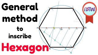 DRAW PENTAGON USING SEMICIRCLE METHOD [upl. by Salis197]