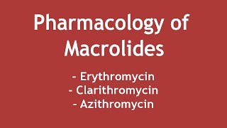 Pharmacology of Macrolides  Erythromycin Clarithromycin amp Azithromycin ENGLISH  Dr Shikha [upl. by Kati]