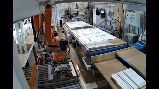 Machine Tending – Robotic loadingunloading of a Nesting CNC machine [upl. by Pierrepont]