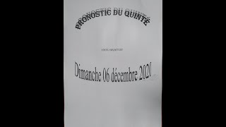 Pronostics PMU quinté dimanche 06122020 ParisTurf Tv [upl. by Ikim]