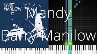 🎹 Mandy Barry Manilow Synthesia Piano Tutorial [upl. by Leynwad591]