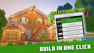 One tap to build amp undo Minecraft house  Spawn house with command  Auto spawning in biome selcted [upl. by Ihab]