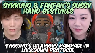 Sykkuno amp FanFans Sussy Hand Gestures😂💥Sykkunos Hilarious Rampage in Lockdown Protocol [upl. by Lacie818]