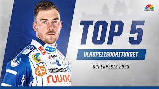 TOP 5 Ulkopelisuoritukset Superpesiksen runkosarjassa 2023 [upl. by Drusie]