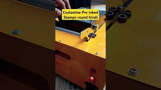 Customize Pre inked round Stamp Making diy preinkstamp viralvideo [upl. by Anawyt]