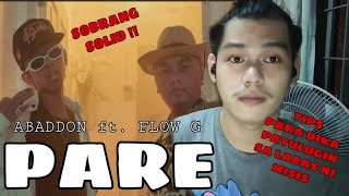 Abaddon  Pare ft Flow G Official Music Video REACTION [upl. by Chrystal]