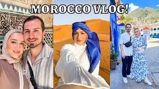 MOROCCO VLOG  TRAVEL WITH US Casablanca Rabat Tangier Chefchaouen Fez Merzouga Sahara Dessert [upl. by Kilian450]