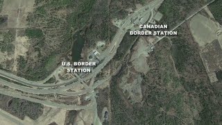 Houlton New Brunswick border closes due to vehicle with sign indicating explosive device [upl. by Gnah]