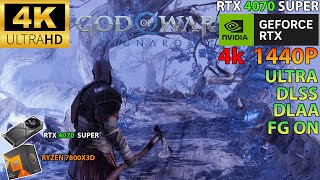 God of War Ragnarök  RTX 4070 SUPER  4K  1440P  ULTRA  DLSS ON  FR ON  DLAA [upl. by Yarvis]