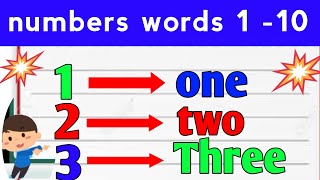 Number Words  Spelling  Learn the number words  1 20  Lesson for kids  341 [upl. by Yrok]