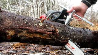 Remove a pinched chainsaw [upl. by Eelan]