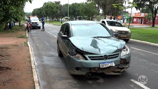 Motorista sem CNH causa acidente em Nova Mutum vítima inconsciente é levada ao hospital [upl. by Leese]