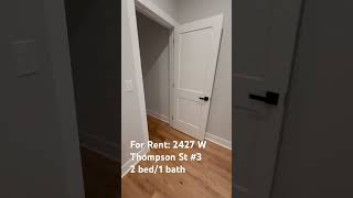 For Rent 2427 W Thompson St 3 2 bed1 bath [upl. by Marquis]