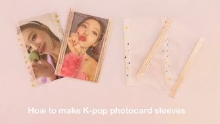 How to make Kpop photocard sleeves 💗💗💗 [upl. by Zehe]