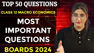 Class 12 Economics Important Questions Board Exam 2024 [upl. by Nahsab460]