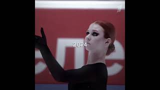 alexandra trusova 2022 vs 2024 alexandratrusova alexandraignatova figureskating edit [upl. by Anertak]