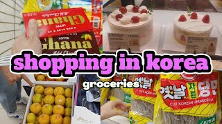 Grocery Shopping in Korea vlog🇰🇷 Birthday grocery shopping prices🎂 Hanaro Mart🛒 [upl. by Petulia]