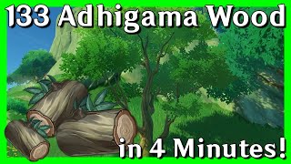 133 Adhigama Wood in 4 Minutes  Genshin Impact  Material Farm [upl. by Molini]