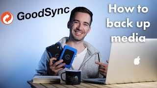 How to backup media photo  video  Goodsync Tutorial [upl. by Eimmac]